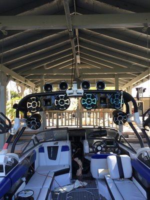 Ski Nautique Audio system installation.