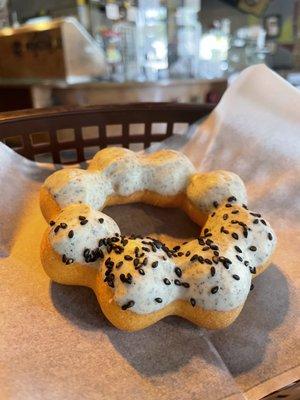 Black sesame Mochi donut!