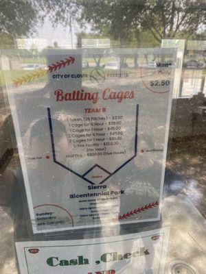 Batting cages prices and times