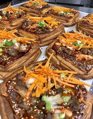 Bulgogi-kimchi savory tarts