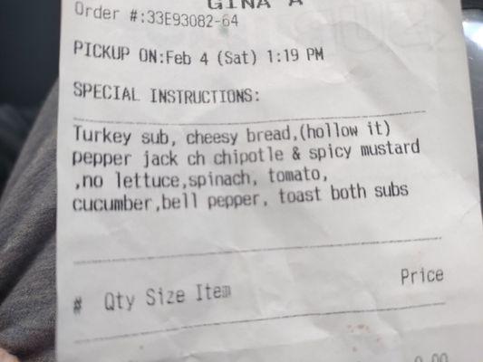 Why is there special instructions at subway, if theydoesn't read them?