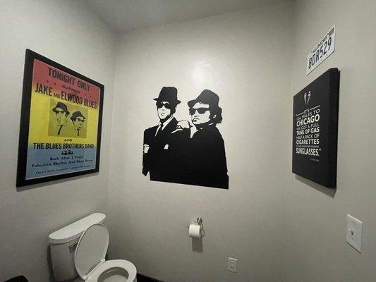 Bathroom with the blues brothers