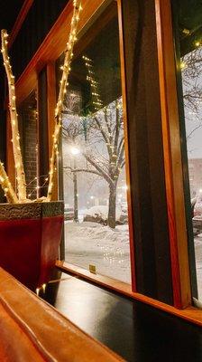 Ambiance - looking out at the snow storm