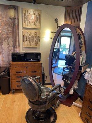 Old fashioned barber chair