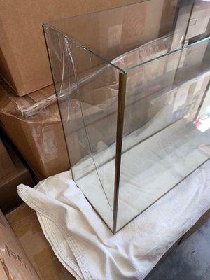 Broken Glass Panel on antique ship display case