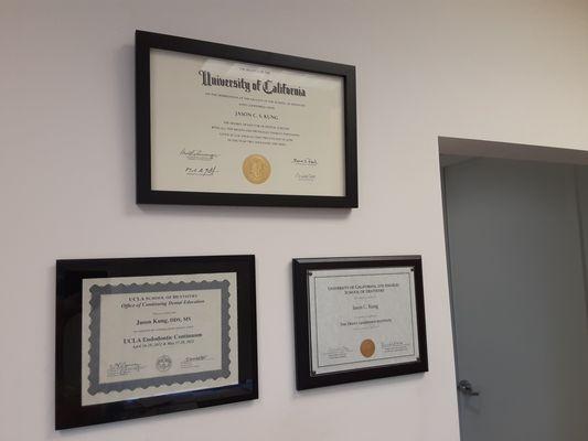 Certificates, diploma, etc.