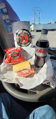 05/25/2024 #9 Italian nightclub white bread no onions  Thinny Chips bottle of Diet Coke. Delivered right to the truck