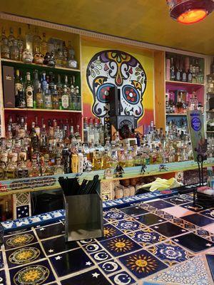 Bar Area, love the sugar skull