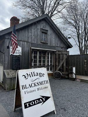 Outside blacksmith workshop