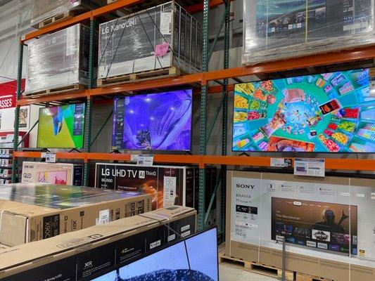 Some of the tv's for sale.