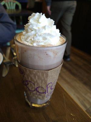 Spiced hot chocolate, $4 small. Couldn't taste the spice but it tasted like hot chocolate mix.