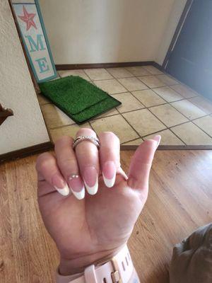 They did an excellent job once again. Love this place..I showed my nail tech an inspiration picture and she did it exactly right.