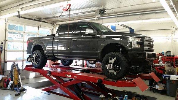 LIFT KIT AND ALIGNMENT DONE ON THIS NEW F-150