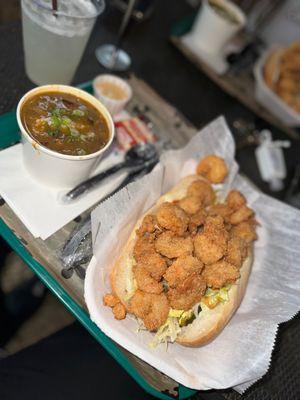 Gulf fried shrimp po boy