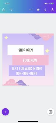 Text for walk in info