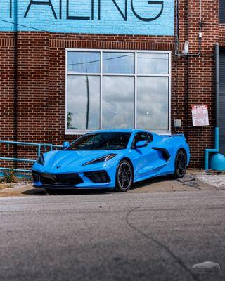 C8 Vette in for Track Package PPF and Revivify Ceramic coating