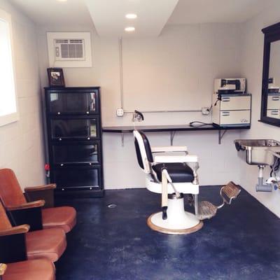 Construction is completed on the new Handsomizer™ barbershop.