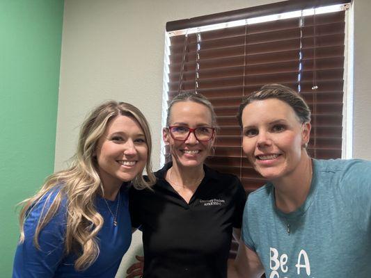 Courtney, Shelby and Monica at our Thorndale Location