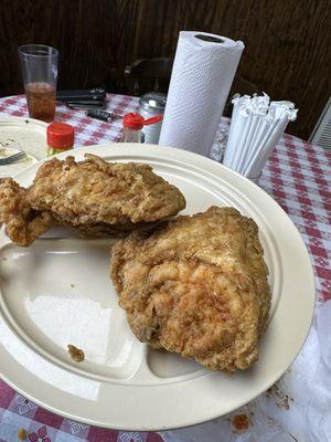 Fried chicken breasts