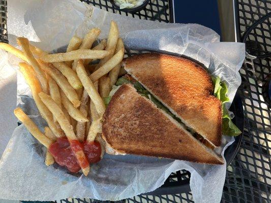 Buffalo shredded chicken sandwich very good