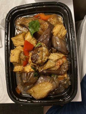 Eggplant Lovers with crispy tofu