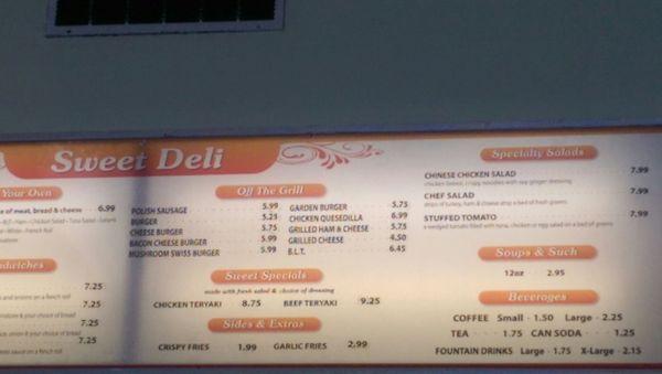 Left side of menu...