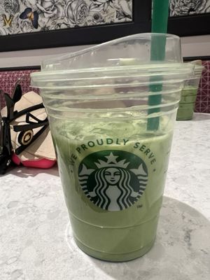 Iced matcha latte