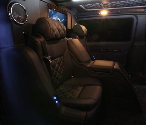 DrivenLux Chauffeured Transportation - Our PRESIDENTIAL SUV featuring On-board wi-fi, media charging, wet bar and more!