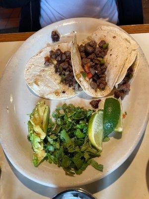 Street Tacos are real delicious.  A little skinny on the meat today but overall very delicious.