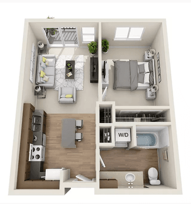 One Bedroom floor plan