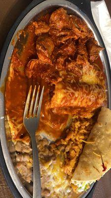 Mexico Plate with Red Chile (pork)