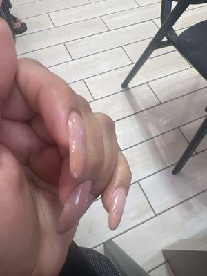 French tip almond shape