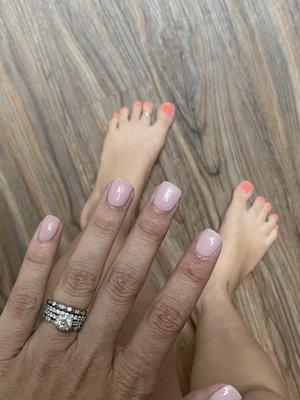 SNS nails and pedicure