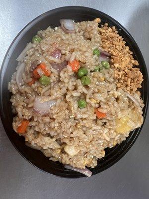 Super delicious pineapple chicken fired rice.