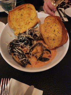 Mussels in cream sauce