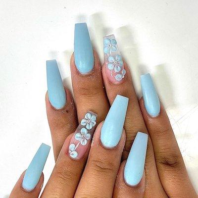 Fullset with 3D flowers