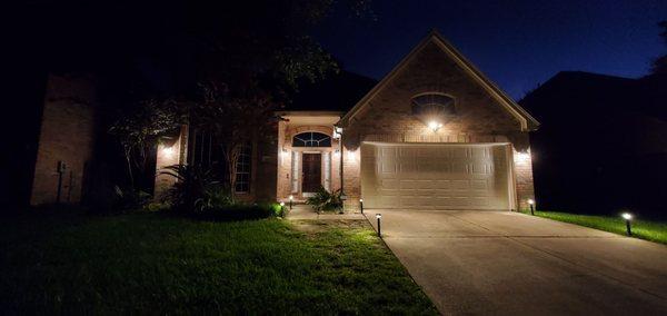 Light Fixtures and Security Floodlight Night Shot Dim