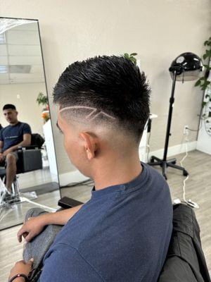 Drop fade con diseño por Yesenia