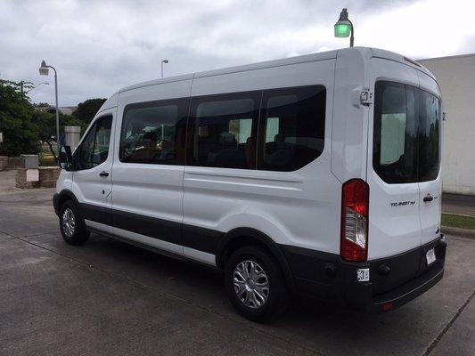 Fourteen passenger Ford Transit Van