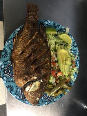 Try the new special MOJARRA (whole tilapia fry)