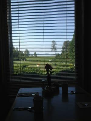 A view of the lake from the breakfast room.