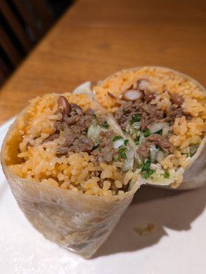 The pork burrito. Incredible taste. Fresh ingredients. Absolutely delicious.