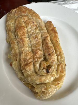 Phyllo dough pastry stuffed with seasoned potatoes