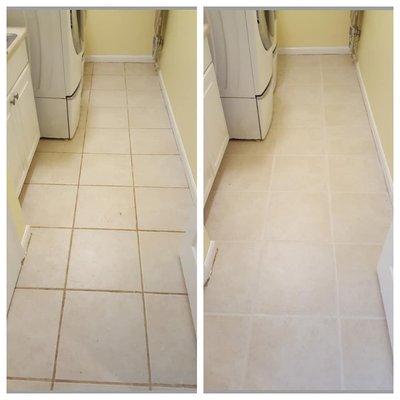 Night & Day Before & After.  Don't get new tile, get your grout cleaned!