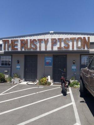 The rusty piston sign