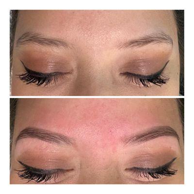 Stunning before and after of a good brow and tint!