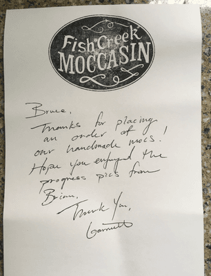 A note from the master craftsman himself!