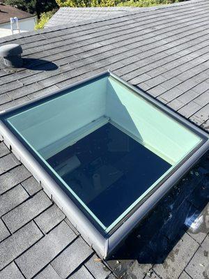 Sparkling clean skylight