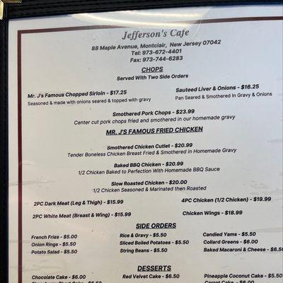 Lunch & Dinner Menu