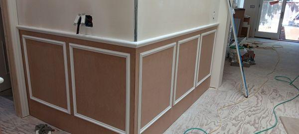 Custom wainscot installation